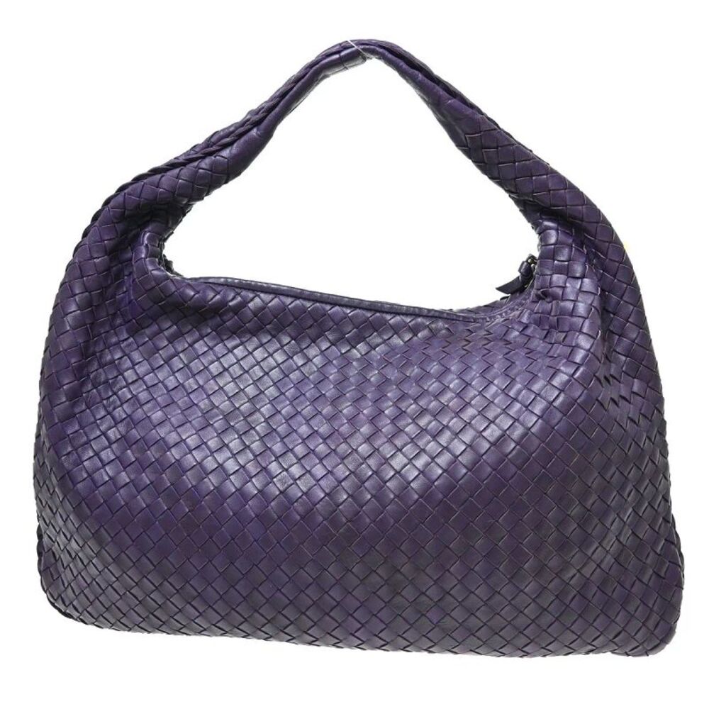Bottega Veneta Veneta Hobo Intrecciato Nappa Purple Leather Handbag - Picture 2 of 8